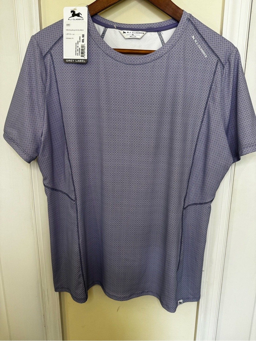 R.J. Classics Equine riding Short Sleeve Performance Tee - Lavender